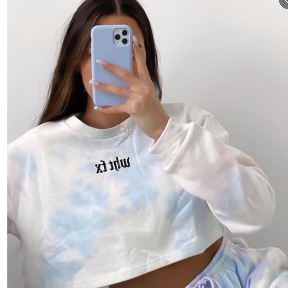 Stormy tie dye cropped sweater